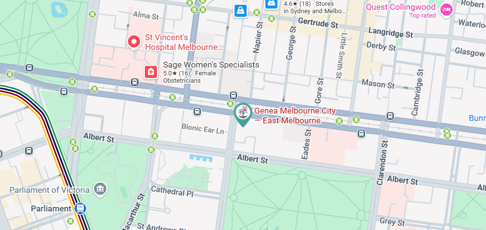 Map Genea Melbourne City